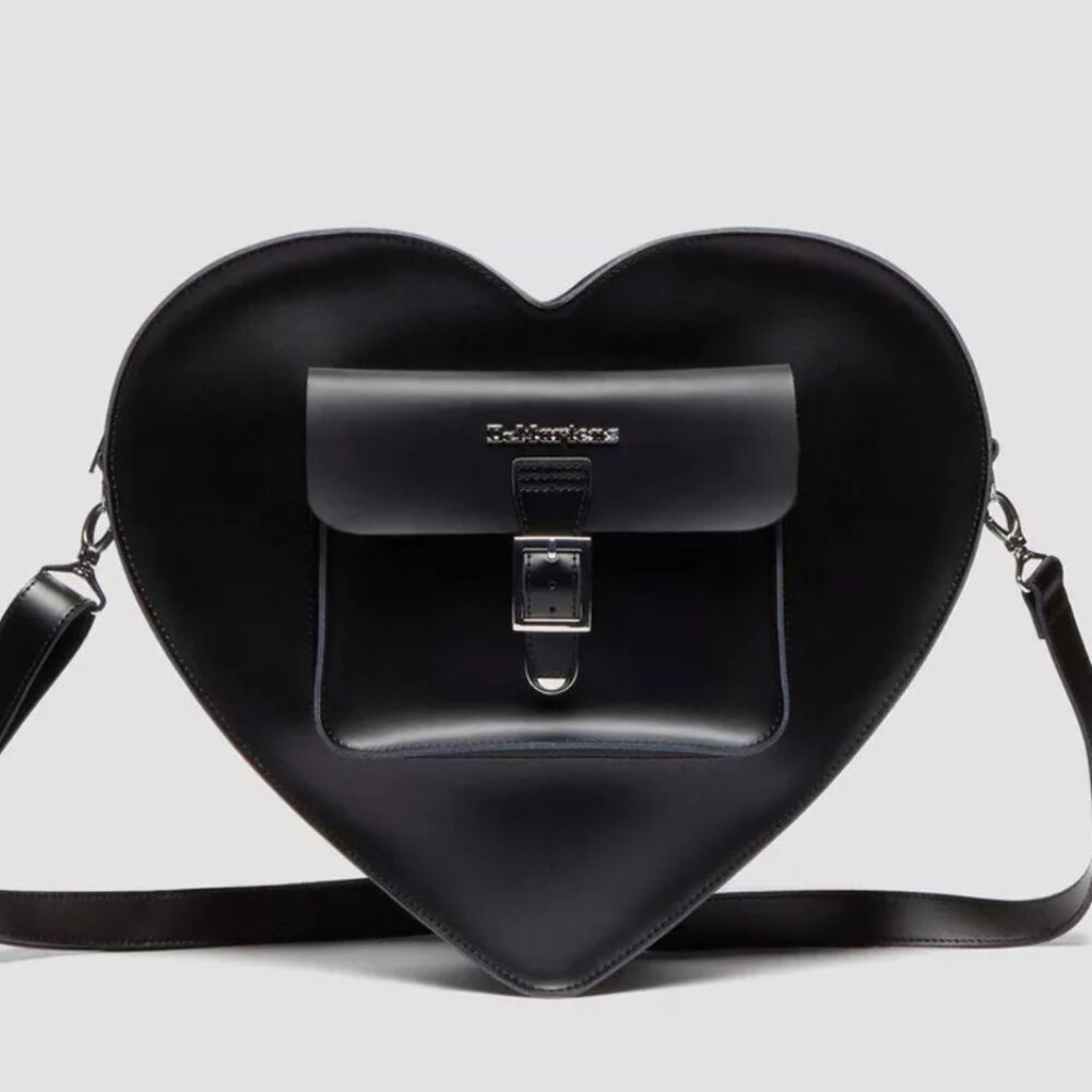 Dr. Martens BRAND NEW Large Black Heart-Shaped Women's Bag